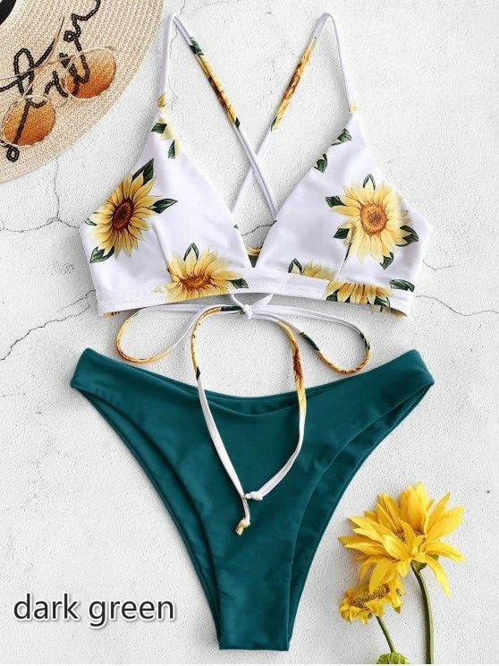 sunflower push up bikini