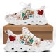 thumbnail image 1 of Zapatos de enfermería blancos para mujer, lindas zapatillas de enfermera con dibujos animados para mujer, diseño de marca, médicos, estampados, ligeros, con cordones, planos, 1 of 6