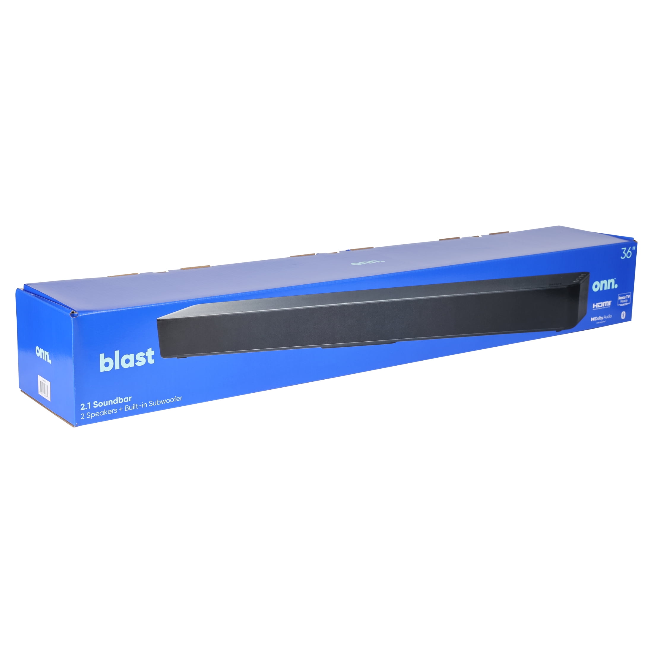 onn Bluetooth 2.1 Channel Soundbar with Dolby Digital Plus, 36", Black