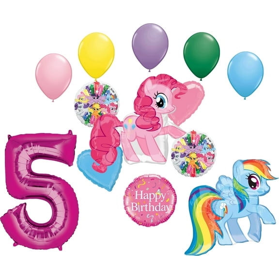 My Little Pony Pinkie Pie and Rainbow Dash 5th Birthday Party Supplies