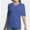 Navy blue, variant on Women's Short Sleeve V-Neck T-Shirt - Soft Lightweight Knit Pullover Top, Solid Color, Basic Casual Tee