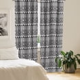 thumbnail image 3 of Ambesonne Vintage Tribal 4-Panel Curtains, Monochrome Aztec Art, 56"x63", Charcoal Grey Pale Grey, 3 of 4