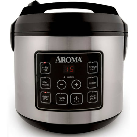 Aroma 20-Cup Programmable Rice Cooker, Slow Cooker and Food Steamer ...