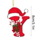 thumbnail image 5 of Colgante de árbol de Navidad de acrílico 2D con letras | Juego de 26 adornos con iniciales del alfabeto para decoración navideña, 5 of 6