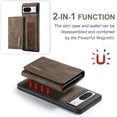 thumbnail image 6 of TECH CIRCLE Wallet Case for Google Pixel 8, 2 in 1 Retro PU Leather Cell Phone Back Cover Magnetic Detachable with Wallet Credit Card Cash Holder Kickstand Case Cover for Google Pixel 8 2023,Coffee, 6 of 10