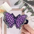 thumbnail image 4 of Eoperou Women Hair Claw Butterfly Shape Colorful Rhinestone Strong Claw Anti-slip Anti-break Hair Decoration Lightweight Elegant Party Lady Hair Grip Hair Accessories, 4 of 8