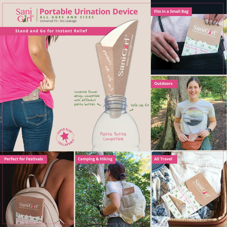 SaniGirl Female Urination Device Urinals for Women Travel Must Haves (Pack  of 20) 