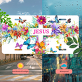 thumbnail image 5 of 1 Pcs 2D Flat License Plate Covers & Frames, Jesus with Flowers and For Decorative Front, Waterproof For Decoration Aluminum License Plate Covers & Frames Cover For Men Women, 12" X 6", 5 of 7