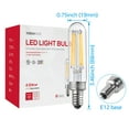 thumbnail image 4 of TORCHSTAR 6Pack E12 Candelabra Bulb, Dimmable T6 LED Bulb, 4.5W(40W Equiv.), T25 Tubular Edison Bulbs for Chandelier, Clear Glass, 2700K Soft White, 4 of 7