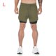 thumbnail image 2 of Naiovety 2021 pantalones cortos para correr de camuflaje para hombres 2 en 1 de pisos de secado rápido pantalones cortos deportivos para gimnasio Uniforme atlético ejercito verde L Naiovety OD2835-02B, 2 of 6