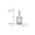 thumbnail image 4 of Auriga Fine Jewelry 14K White Gold LG Diamond 1 ct Oval 4 Prong Pendant for Women (Clarity- VS, Color- DEF), 4 of 6