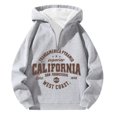 thumbnail image 5 of California San Francisco West Coast Quarter Zip Pullover Men Long Sleeve Graphic Hooded Sweatshirt Mens Hoodie Streetwear, 5 of 5