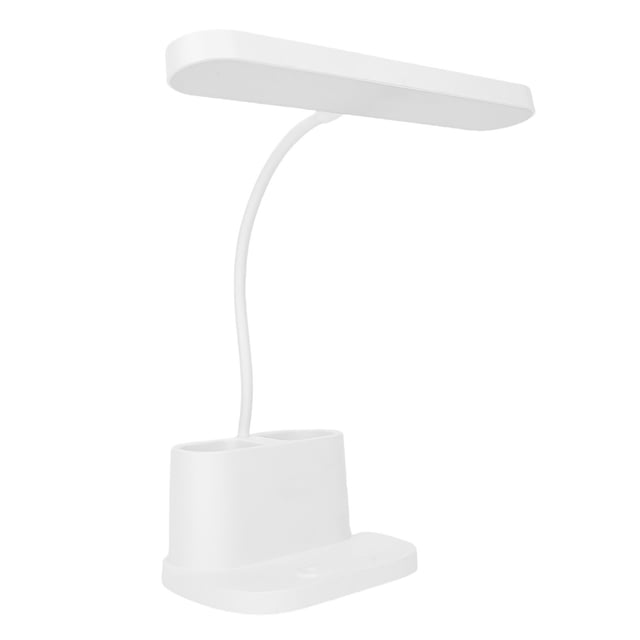Lámpara De Escritorio LED De Estudio Regulable Continua 3 Colores Control Táctil Cuello De Cisne Flexible Luz De Lectura LED Recargable Por USB Con Soporte Para Bolígrafo