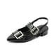 thumbnail image 4 of Flats Balerina Elegante Para Dama Oficina Charol Negro negro 24, 4 of 6
