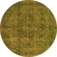 thumbnail image 1 of Ahgly Company Indoor Round Oriental Orange Industrial Area Rugs, 4' Round, 1 of 4