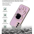 thumbnail image 6 of Compatible with Realme GT Master Edition Case Silicone TPU Plating, Realme GT Master Edition Cases Cute Astronaut Pattern Phone Case with Stand (Purple), 6 of 14