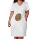 thumbnail image 3 of Vestido holgado con bolsillos en color marrón cerebro para niñas, ropa de mujer, vestido de fiesta, noche, elegante, de lujo, celebridad., 3 of 7