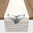 thumbnail image 3 of Creative Products Whale Tail Stripes Gray 16x72 Poly Twill Table Runner, 3 of 3