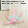thumbnail image 6 of Wall Mounted Headband Holder Hooks for Hair Accessories, Rubber Bands, Hair Clips | Flexible Foldable Plastic Storage Rack | Adhesive Bathroom Jewelry Organizer, Beige Pink Yellow, 8.5"x2.8" Space, 6 of 7