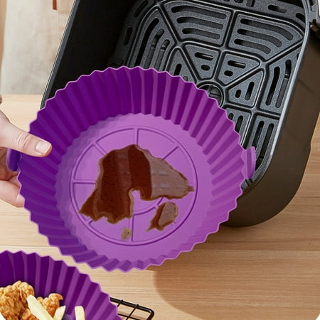 

Rdeuod 4 Pcs Air Fryer Silicone Pot Air Fryer Accessories Air Fryer Silicone Liners Basket Kitchen Reusable Air Fryers Oven Accessories Round Silicone Liners