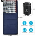 thumbnail image 6 of REDCAMP Cotton Flannel Sleeping Bag for Camping Backpacking, Adults Cold Weather Envelope Sleeping Bags with 4lbs Filling, 6 of 8