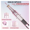 thumbnail image 4 of 35000RPM Rechargeable Nail Drill Manicure Machine With Pause Mode, Electric Nail Sander For Nail Gel Polish, Nail Salon Equipment ,Lightweight and Portable, 4 of 6