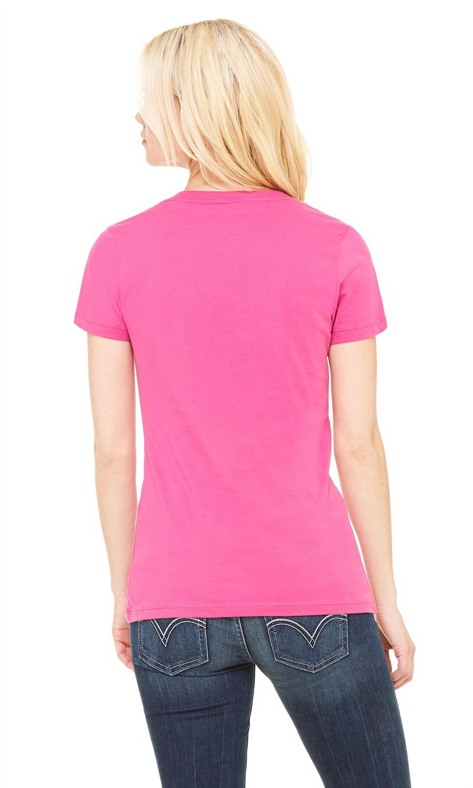 Women's Jersey Deep V-Neck Short Sleeve T-Shirt