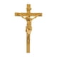 thumbnail image 1 of Crucifijo de pared, estatua de Jesús, regalo religioso robusto y decorativo hecho a mano. Marrón, 1 of 9