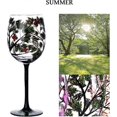 thumbnail image 3 of hand painted wine glasses set four seasons theme, 3 of 4