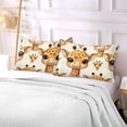 thumbnail image 5 of Cute Baby Giraffe Head Plush Pillow Cases Queen Size Ultra Soft Warm Pillowcases with Zipper 20"x30", 5 of 9