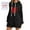 Black, variant on The Warmy Oversized Hoodie Dress For Women Casual Drawstring Long Sweatshirt With Pocket Fashion Split Hem Long Sleeve plus Size Women Party Dresses plus Size Dresses Girls Long Sleeve plus Size Dress