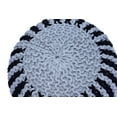 thumbnail image 6 of Large Round Pouf Ottoman Braided Indoor Floor Foot Stool - Black & Grey, 6 of 8