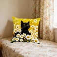 thumbnail image 5 of Uutvery Cats Patterns Pillow Covers 45x45cm， Soft Polyester Decorative Cushion Case with Hidden Zipper， for Sofa Bed Home Decor Living Room Bedroom, 5 of 6