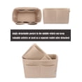 thumbnail image 2 of Organizador de cartera de fieltro con cierre LEXSION, beige, mediano, 2 of 6