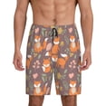 thumbnail image 3 of Lsque Cute Little Fox Mens Sleep Pajama Shorts,Short Pajama Pants, Cotton Ultra-Soft Knit-Medium, 3 of 9