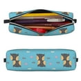 thumbnail image 2 of Yiaed Cat Fish Print Leather Pencil Case - Leather Pen Pencil Holder - Elegant & Practical Pencil Pouch for Work & Office, 2 of 7