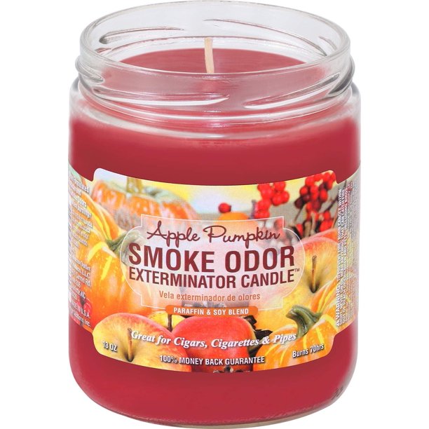 Smoke Odor Exterminator 13 oz Jar Candles Apple Pumpkin, Pack of 2