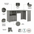 thumbnail image 4 of Bush Furniture Cabot 60" Corner Desk with Storage, Modern Gray, 4 of 7