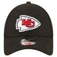 thumbnail image 2 of Men's New Era  Black Kansas City Chiefs Core Team 9FORTY Adjustable Hat, 2 of 7