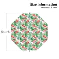 thumbnail image 3 of Pofeuu Flamingo And Monstera Print Leather Coasters Set of 6, Round Cups Mugs Mat Pad for Home Kitchen Heat Resistant Drink Coasters,Octagon, 3 of 7