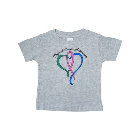 

Inktastic Thyroid Cancer Awareness with Pink Teal and Blue Ribbon Gift Baby Boy or Baby Girl T-Shirt