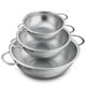 thumbnail image 1 of Juego de coladores multiusos, coladores microperforados de malla de acero inoxidable para un drenaje y lavado eficientes, saludables, duraderos y aptos para lavavajillas, tres tamaños para diversas, 1 of 7
