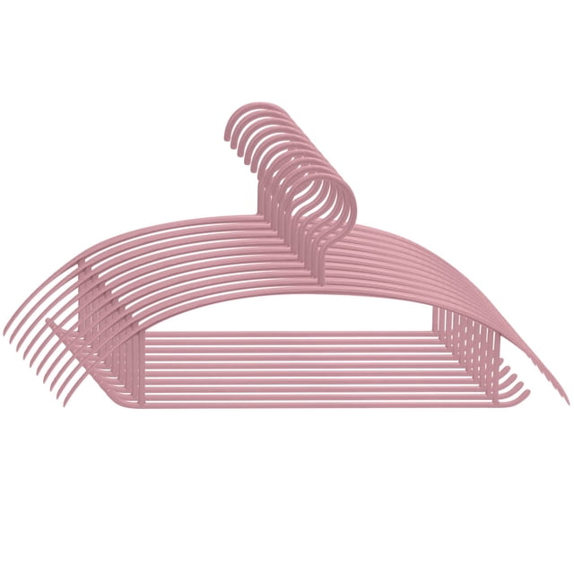 Leodye 10PCS Non-Slip Plastic Hangers - Non-Staining Space-Saving, Heavy-Duty for Dry/Wet Clothes