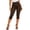 #02 Coffee 【Mix, Match & Rotate: Stock Up on Daily Colors】, variant on Women's Polka Dot Capri Pants, High Waist Stretchy Slim Fit Fabric, Daily Layering Casual Summer | TruHer,Black L