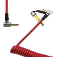thumbnail image 4 of Cable en espiral de audio estéreo de 3,5 mm L Jack Cable de distribución de auriculares Cable de micrófono Conector de auriculares Línea de adaptador rojo Sunnimix Cable de audio de repuesto, 4 of 10