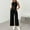Black, variant on Fashionable Business Commute Vest And Wide Leg Pants Paints Suit for Women Mono Two Piece Pants Set Women