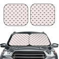 thumbnail image 2 of Naloa bow on polka dots Print 2-Piece Windshield Sunshade,Foldable Car Front Window Sun Shades,for Most Sedans SUV Truck-Large, 2 of 6