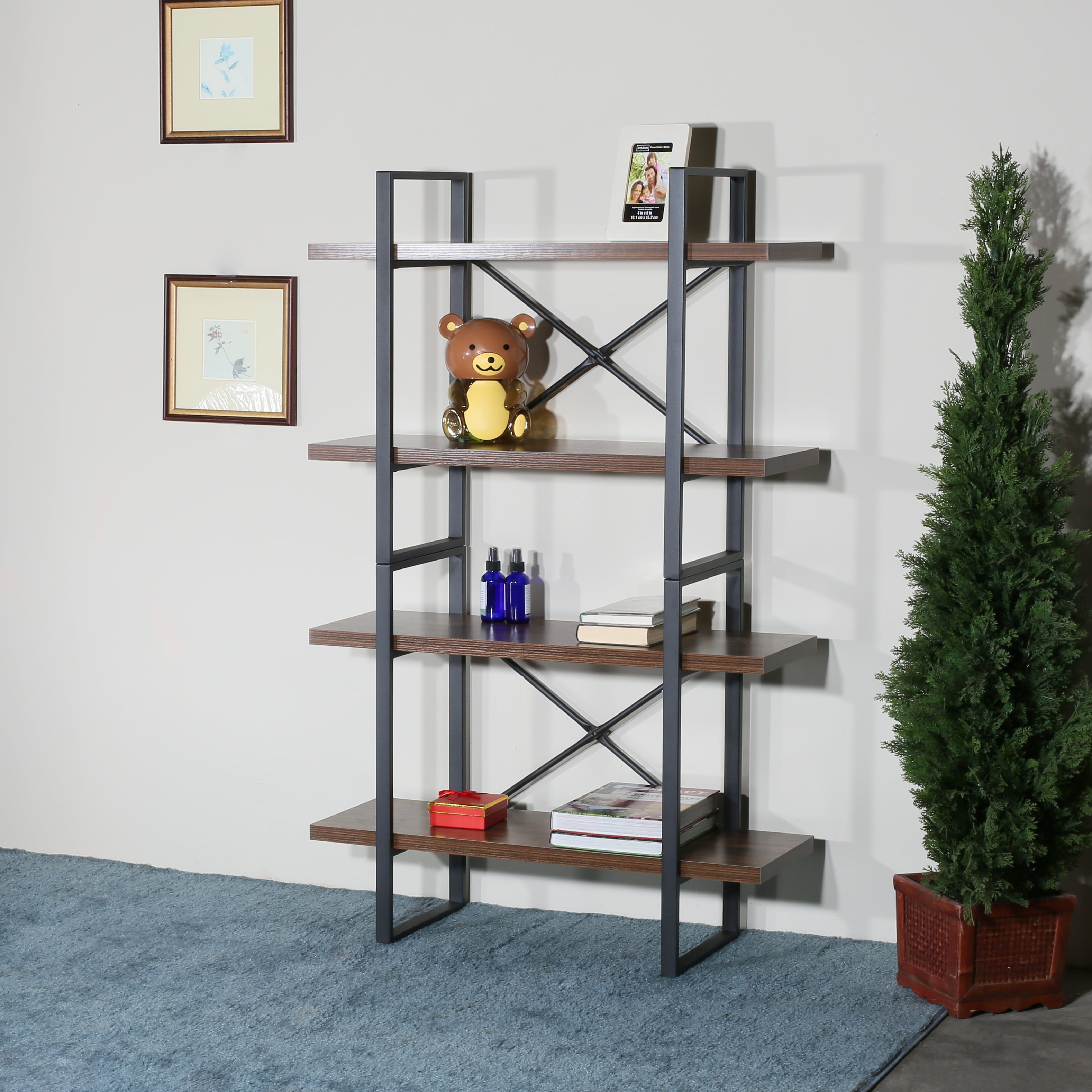 Industrial Retro Design Wall Pipe Rack Shelf Shelves Storage Hanging Holder  ღ 