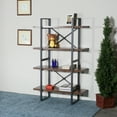 thumbnail image 6 of 4-Tier Industrial Open Wider Etagere Bookcase Metal Frame Wood Shelves for living room - 35.4*12.5*56.7 inches, 6 of 8