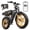 Yellow+Lock, variant on TST Electric Bike for Adults, 750W Motor, 48V/15Ah, 20"x4" Fat Tire E-Mountain Bike, Tested to UL2849 Standard by SGS